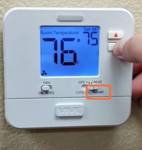 Emergence heat on a thermostat