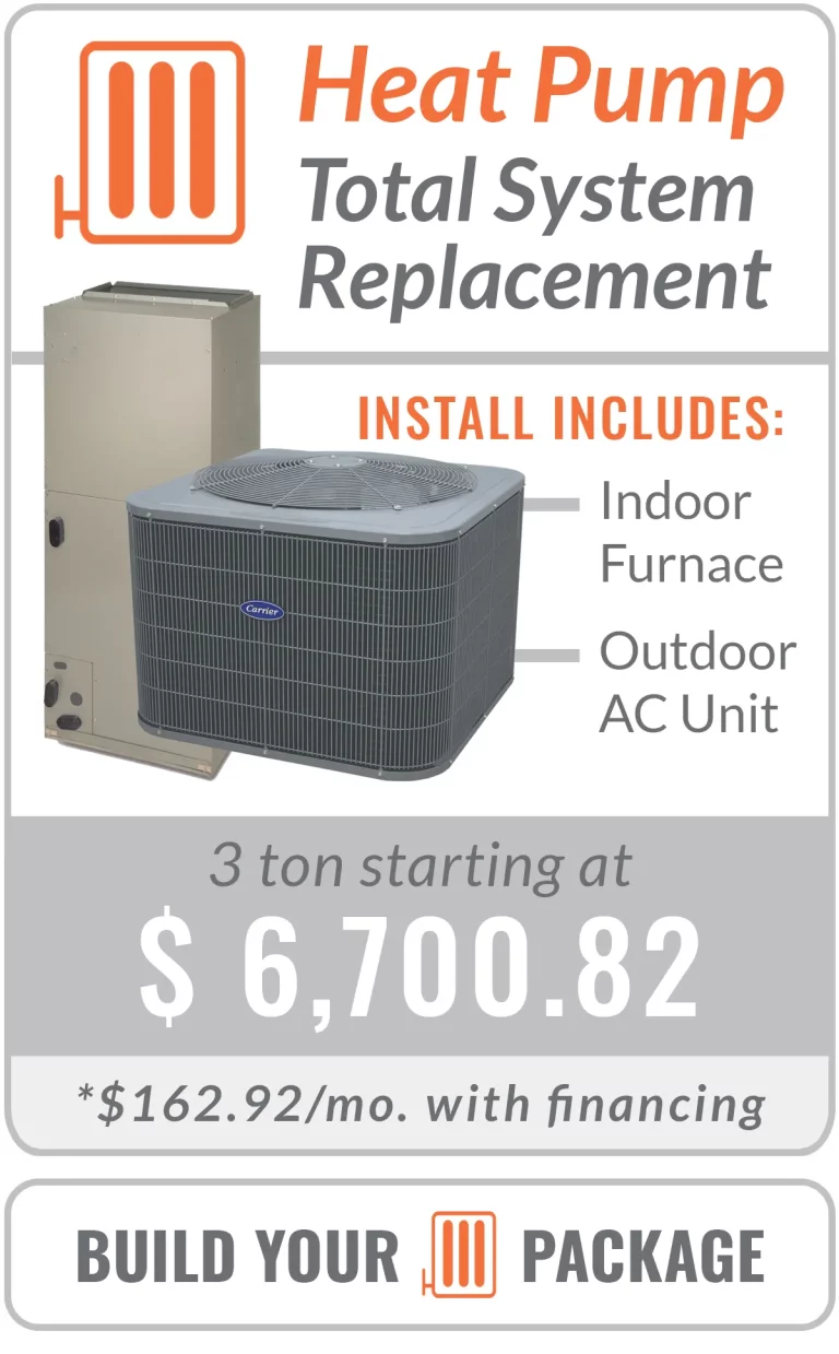 Complete heat pump system replacement. Click here to build a custom quote.